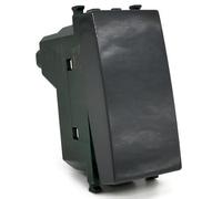 Pulsante unipolare 10A-250V nero compatibile Serie Plana (1)