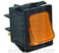 PULSANTE UNIPOLARE ARANCIO 16A 250V 3319207
