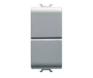 Pulsante Unipolare Doppio Na 16A Titanio ( Gewiss Cod. Gw14141 )
