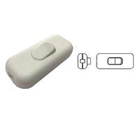 PULSANTE UNIPOLARE INTERRUTTORE A PERETTA TERMINALE BIANCO 230V 2A ABAT JOUR