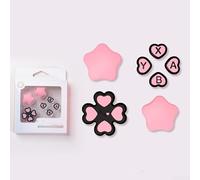 Pulsante vibrante per Nintendo Switch 2, materiale in silicone per un gioco confortevole, perfetto per lo stile personale (cuore rosa nero)