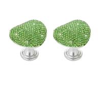Pulsante WC 2 pezzi di pulsante for WC a forma di cuore con strass, adatto for unghie, strumento for premere il pulsante superiore dello sciacquone del serbatoio del WC(2pcs green)