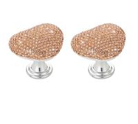 Pulsante WC 2 pezzi di pulsante for WC a forma di cuore con strass, adatto for unghie, strumento for premere il pulsante superiore dello sciacquone del serbatoio del WC(2pcs champagne)