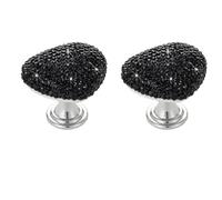 Pulsante WC 2 pezzi di pulsante for WC a forma di cuore con strass, adatto for unghie, strumento for premere il pulsante superiore dello sciacquone del serbatoio del WC(2pcs black)