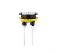 Pulsante WC a doppio scarico, 58 mm, in plastica ABS, ricambio per coperchio cisterna, design moderno bicolore per serbatoi standard
