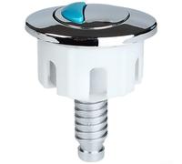 Pulsante WC a doppio scarico con coperchio del serbatoio, interruttore a pressione in ABS cromato, ricambio rotondo da 38 mm per cassetta del bagno, include meccanismo a molla in acciaio inox (D)