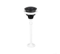 Pulsante WC a flusso singolo da 38 mm per applicazioni su serbatoi standard, struttura in materiale ABS, azionamento fluido per uso residenziale quotidiano (nero muto)