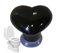 Pulsante WC a forma di cuore realizzato in ceramica romantico serbatoio WC interruttore | Elegante pulsante di lavaggio con motivo amore per il design del bagno, interruttore d
