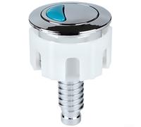 Pulsante WC doppio da 38 mm, interruttore a pressione cromato in ABS per serbatoi d'acqua standard, controllo completo e mezzo scarico, finitura resistente, ristrutturazione della casa (A)