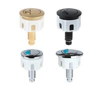 Pulsante WC Doppio scarico Risparmio idrico Cromato Controllo linea Pressione laterale Valvola di scarico a doppia fila Parti interruttore pulsante WC(Chrome)