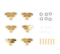 Pulsanti a piolo di sintonizzazione della chitarra Premium Teste del sintonizzatore di metallo in lega di zinco Sostituzione per chitarra elettrica acustica 6pc con lavatrici (Oro)