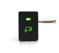 pulsanti alzacristalli auto Pulsante interruttore pieghevole per specchietto retrovisore a LED per auto per Toyota per Land per Cruiser 2007-2011(Green light)