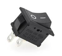 Pulsanti Alzavetri Interruttore A Bilanciere Per Auto Barca Punto Rotondo Luce ON/OFF 15X21mm Interruttore A Levetta, Nero Per 6A 250V 10A 125V 5/20/100 Pezzi KCD1-101 Interruttore alzacristalli