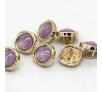 Pulsanti, Bottoni, bottoni in metallo leggero con piccole perle da 11 mm for abbigliamento, camicie, gonne, ricamo, accessori for cucire fai te(Gold Purple)