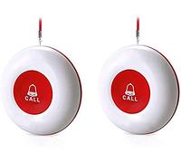 Pulsanti di chiamata wireless per cercapersone per assistenti e cercapersone per ristoranti impermeabile gamma di 500 piedianziani/pazienti/disabili (deve essere abbinato al per funzionare)