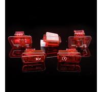 Pulsanti di controllo moto plastica rame 2 pin 3 pin 6 pin (rosso) | Il set da 5 pezzi include faro, dimmer, avviatore, interruttori per indicatori di direzione per un controllo completo