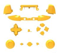 Pulsanti di ricambio per controller Xbox One Slim, set completo di pulsanti in materiale ABS per menu Home, guida Start Select Fixes, accessori da gioco, multicolore (giallo)