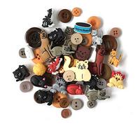 Pulsanti Galore Gatti Disegno plastica Pulsante Disegno Resistente Multicolore