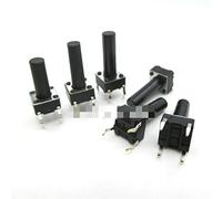 Pulsanti interruttore tattile 100PCS 6 * 16mm 4 pin pulsante microinterruttore plug-in diretto auto-ripristino 6X6X16MM interruttori DIP rame superiore