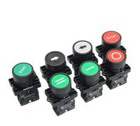 Pulsanti momentanei a sfioramento piatto XB2 da 22 mm, avvio/arresto con simbolo freccia, 1 pezzo(Red circle)