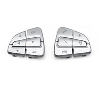 Pulsanti Multifunzione Volante Per Benz W176 W246 | Coperchio dell'interruttore di controllo dei pulsanti del volante Auto(Silver L and R)