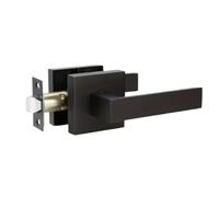 Pulsanti per porte della camera da letto, manico nero, a a | Robuste serrature del bagno, residenza, appartamento