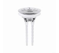 Pulsanti per WC da 38/48/58 mm con due aste, doppio pulsante per sciacquone, accessori di ricambio (argento)