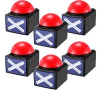 Pulsanti Quiz Elettronici con Luci Suoni - per Giochi a Squadre, Competizioni e Spettacoli Familiari - Set Completo da 6 con Allarme Sonoro