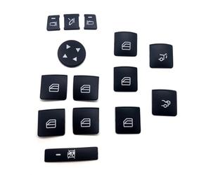 Pulsanti Trim Interni Compatibile Con Benz Per CLA A B C E GLA GLK GL ML LE Adesivo Per Pulsante Di Sollevamento Finestrino Auto Coperchio Di Blocco E Sblocco Portiera(14pcs)