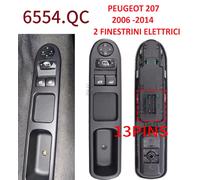 PULSANTIERA ALZA CRISTALLI FINESTRINI LATO GUIDA per PEUGEOT 207 WA WC 2006-2014