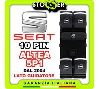Pulsantiera Alzacristalli Interruttori Tasti Cromati Lato Guida SEAT ALTEA 5P1