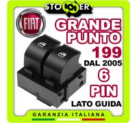 Pulsantiera Alzacristalli Interruttori Vetri Anteriori FIAT GRANDE PUNTO 6 PIN