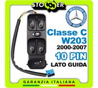 Pulsantiera Alzacristalli Interruttori Vetri MERCEDES CLASSE C W203 Cavo 10PIN
