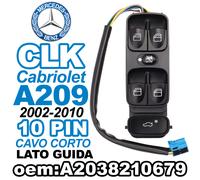 Pulsantiera Alzacristalli Interruttori Vetri MERCEDES CLK CABRIO A209 10PIN
