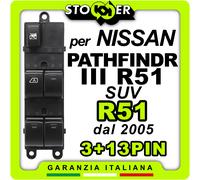 Pulsantiera Alzacristalli Interruttori Vetri per NISSAN PATHFINDER III 13+3 PIN