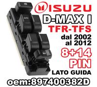 Pulsantiera Alzacristalli Interruttori Vetri Portiere per ISUZU D-MAX 897400382D