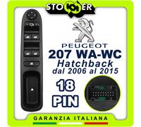 Pulsantiera Alzacristalli Interruttori Vetri Specchietti PEUGEOT 207 WA WC 18PIN