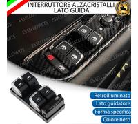 PULSANTIERA ALZACRISTALLI LATO GUIDA NERO / CROMO AUDI A4 B8 B8 AVANT ALLROAD