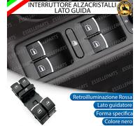 PULSANTIERA ALZACRISTALLI LATO GUIDATORE NERO / CROMATO PER VW TOURAN V1