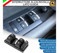 PULSANTIERA ALZACRISTALLI LATO GUIDATORE NERO / CROMO PER AUDI Q7