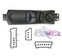 PULSANTIERA ALZACRISTALLI PORTA A/SX 2 INTERRUTTORI 12PIN VOLKSWAGEN CRAFTER 06>
