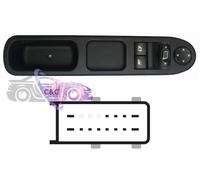 PULSANTIERA ALZACRISTALLI PORTA A/SX 2 INTERRUTTORI 13 PIN PEUGEOT 207 SW 07>13