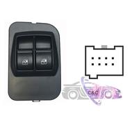PULSANTIERA ALZACRISTALLI PORTA A/SX 2 INTERRUTTORI 8 PIN PEUGEOT BIPPER 08>