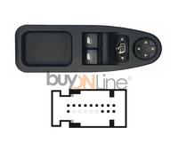 PULSANTIERA ALZACRISTALLI PORTA ANTERIORE SINISTRA 13 PIN 2 INTERRUTTORI COMANDI