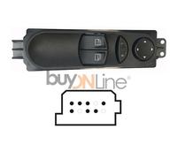 PULSANTIERA ALZACRISTALLI PORTA ANTERIORE SINISTRA 7 PIN 2 INTERRUTTORI COMANDI