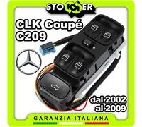 Pulsantiera Alzacristalli Tasto Interruttore Sicura per Mercedes CLK Coupé C209