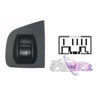 PULSANTIERA ALZACRISTALLO PORTA A/DX 1 INTERRUTTORE 5 PIN FIAT DOBLO 06>09
