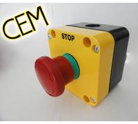 Pulsantiera da parete IP65 Con fungo rosso, sblocco a rotazione un contatto NC