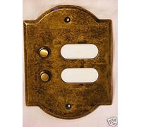 Pulsantiera due pulsanti in ottone Brunito esterno interno