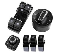 Pulsantiera Finestrino Elettrico 6 Pz/kit Finestra Automatica Interruttore Fari Interruttori Di Controllo Alimentazione per Golf Per GTI 5 5ND959857
